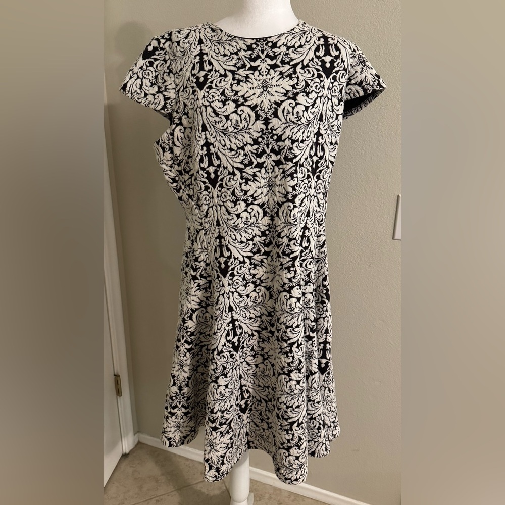 Alfani Black and White Asymmetrical Dress